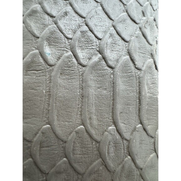 Dooney & Bourke Croc Embossed Leather Zip Wallet Beige Gray PythoN Zip Clutch - Picture 9 of 11